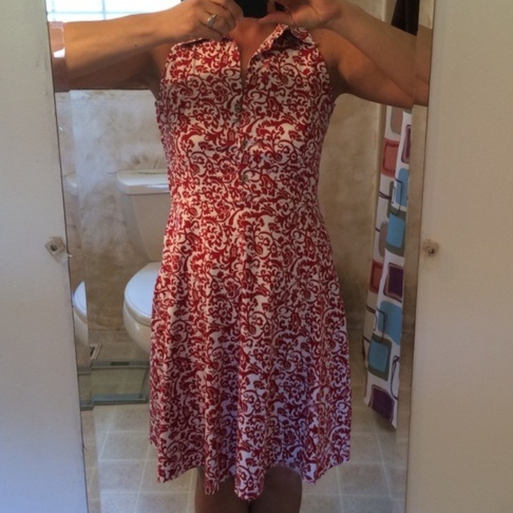 Lovely Red and White Dress